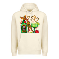 Sandshell mexican tequila margarita and maracas Premium Hoodie - AdoDesignShop