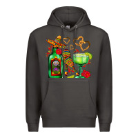 Smoke mexican tequila margarita and maracas Premium Hoodie - AdoDesignShop