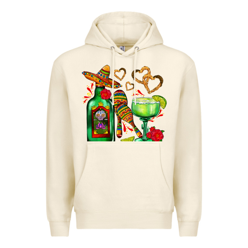 Mexican Tequila Margarita And Maracas Premium Hoodie by AdoDesignShop | Teevron