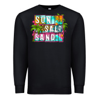 Black sun salt sand summer Premium Sweatshirt - Zillion Design Studio