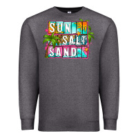 Charcoal Heather sun salt sand summer Premium Sweatshirt - Zillion Design Studio