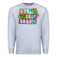 Heather Grey sun salt sand summer Premium Sweatshirt - Zillion Design Studio