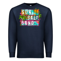 Navy sun salt sand summer Premium Sweatshirt - Zillion Design Studio