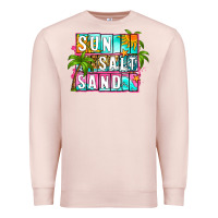 Pale Pink sun salt sand summer Premium Sweatshirt - Zillion Design Studio