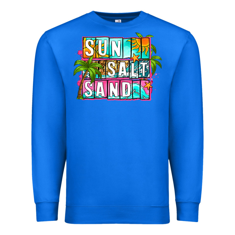 Sun Salt Sand Summer Premium Sweatshirt by Zillion Design Studio | Teevron