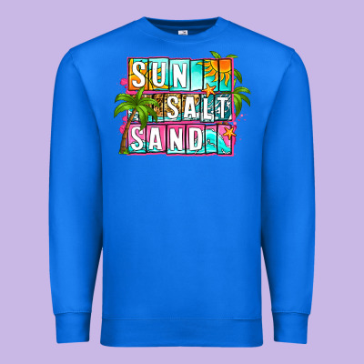 Sun Salt Sand Summer Premium Sweatshirt Designed By Zillion Design Studio