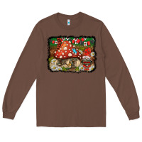 Chestnut welcome ladybug gnome background Long Sleeve Tee - BarkalooDesign
