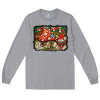 Heather Grey welcome ladybug gnome background Long Sleeve Tee - BarkalooDesign