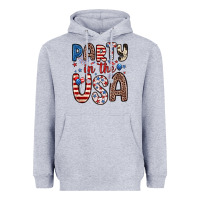 Heather Grey party in the usa Heavyweight Hoodie - Zillion Design Studio