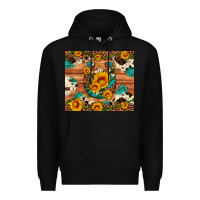 Black sunflower gemstone leopard cowhide horseshoe Premium Hoodie - Artiststas