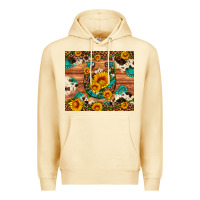 Pina Colada sunflower gemstone leopard cowhide horseshoe Premium Hoodie - Artiststas