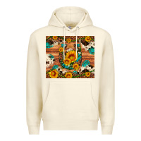 Sandshell sunflower gemstone leopard cowhide horseshoe Premium Hoodie - Artiststas