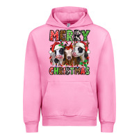Fuchsia Pink merry christmas heifers Urban Hoodie - Jasminsmagicworld