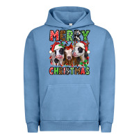 Pigment Pebble Blue merry christmas heifers Urban Hoodie - Jasminsmagicworld