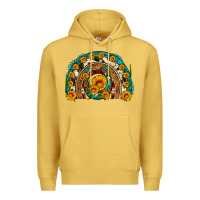 Antique Gold sunflower gemstone leopard cowhide horseshoe rainbow Premium Hoodie - Artiststas