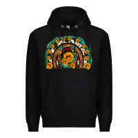 Black sunflower gemstone leopard cowhide horseshoe rainbow Premium Hoodie - Artiststas
