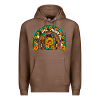 Chestnut sunflower gemstone leopard cowhide horseshoe rainbow Premium Hoodie - Artiststas