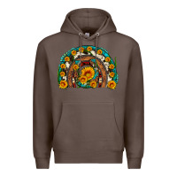 Coffee sunflower gemstone leopard cowhide horseshoe rainbow Premium Hoodie - Artiststas