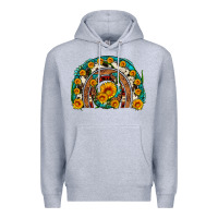 Heather Grey sunflower gemstone leopard cowhide horseshoe rainbow Premium Hoodie - Artiststas