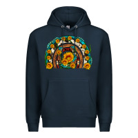 Navy sunflower gemstone leopard cowhide horseshoe rainbow Premium Hoodie - Artiststas