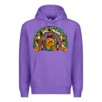 Purple sunflower gemstone leopard cowhide horseshoe rainbow Premium Hoodie - Artiststas