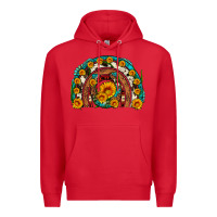 Red sunflower gemstone leopard cowhide horseshoe rainbow Premium Hoodie - Artiststas