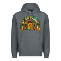 Rock sunflower gemstone leopard cowhide horseshoe rainbow Premium Hoodie - Artiststas