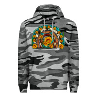 Slate Camo sunflower gemstone leopard cowhide horseshoe rainbow Premium Hoodie - Artiststas