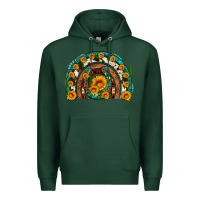 Sports Green sunflower gemstone leopard cowhide horseshoe rainbow Premium Hoodie - Artiststas