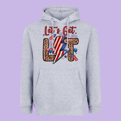 Let S Get Lit Heavyweight Hoodie Designed By Zillion Design Studio