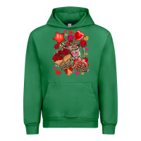 Emerald valentines day skeleton Urban Hoodie - NancyCooperArtShop