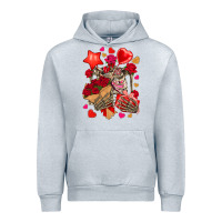 Heather Grey valentines day skeleton Urban Hoodie - NancyCooperArtShop
