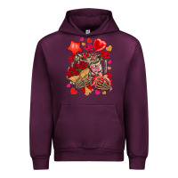 Mauve Wine valentines day skeleton Urban Hoodie - NancyCooperArtShop
