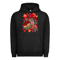 Pigment Black valentines day skeleton Urban Hoodie - NancyCooperArtShop