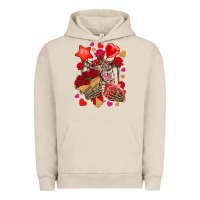 Pigment French Oak valentines day skeleton Urban Hoodie - NancyCooperArtShop