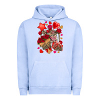 Pigment Grape Ice valentines day skeleton Urban Hoodie - NancyCooperArtShop