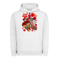 Pigment Lunar Rock valentines day skeleton Urban Hoodie - NancyCooperArtShop