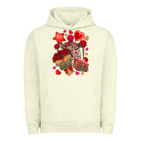 Pigment Pistachio valentines day skeleton Urban Hoodie - NancyCooperArtShop