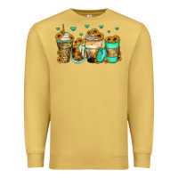 Antique Gold sunflowers coffee cups Premium Sweatshirt - Zillion Design Studio