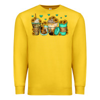 Lemon sunflowers coffee cups Premium Sweatshirt - Zillion Design Studio