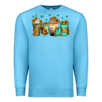 Ocean Blue sunflowers coffee cups Premium Sweatshirt - Zillion Design Studio