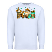 White sunflowers coffee cups Premium Sweatshirt - Zillion Design Studio