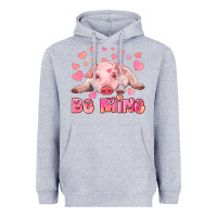 Heather Grey be mine baby pig Heavyweight Hoodie - RanaPortraitStore
