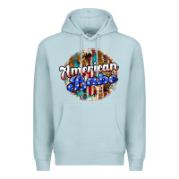 Blue Mist american babe Premium Hoodie - JahusDesignShop