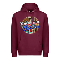 Burgundy american babe Premium Hoodie - JahusDesignShop