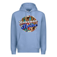 Colony Blue american babe Premium Hoodie - JahusDesignShop
