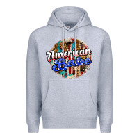 Heather Grey american babe Premium Hoodie - JahusDesignShop