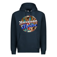 Navy american babe Premium Hoodie - JahusDesignShop
