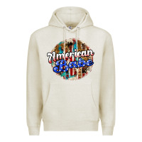 Oatmeal Heather american babe Premium Hoodie - JahusDesignShop