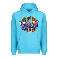 Ocean Blue american babe Premium Hoodie - JahusDesignShop